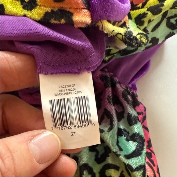 2T Colorful Leopard Print Kids Costume - Picture 5 of 5